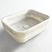 Fossil Gaia Carrara Nuovo 60 Επιτραπέζιος Μαρμάρινος Νιπτήρας 60x38 εκ.