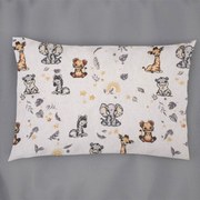 Μαξιλαροθήκη Παιδική Savanna 36 White-Grey DimCol 35X45 100% Βαμβακερή Φανέλα