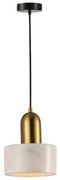 Κρεμαστό Φωτιστικό Οροφής Μάρμαρο Marble H140 Φ15 Viokef-4266100-Λευκό 4266100