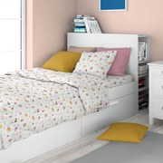 Σεντόνια Παιδικά Forest Animals 571 (Σετ 3τμχ) White-Pink DimCol Μονό 160x240cm 100% Βαμβάκι