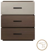 Κομοδίνο Sonlen pakoworld mdf σε καρυδί-μπεζ απόχρωση 60x40x66εκ
