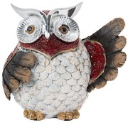 Διακοσμητική Κουκουβάγια 84747 16x11x16cm Brown-Grey Πολυρεσίνη