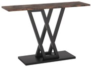 Κονσόλα Wirmo pakoworld καρυδί-μαύρο μέταλλο 110x30x80εκ