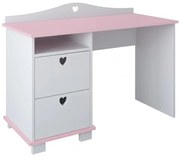 Γραφείο Bellisimo  με 2 Συρτάρια  White + Pink  120x53x86cm  BC70012 BabyCute