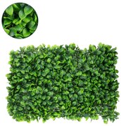 GloboStar® 78425 Artificial - Συνθετικό Τεχνητό Διακοσμητικό Πάνελ Φυλλωσιάς - Κάθετος Κήπος Πεπερομία - Πράσινο Μ60 x Υ40 x Π8cm