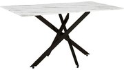 Τραπέζι Τραπεζαρίας Stone Fylliana Λευκό - Μαύρο 160x90x76 εκ.