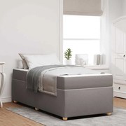 vidaXL Σκελετός Κρεβατιού με στρώμα Taupe 90 x 190 cm ύφασμα