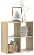 vidaXL Βιβλιοθήκη Sonoma Δρυς 68,5x32x68,5 εκ. από Επεξεργ. Ξύλο
