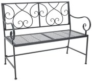 Intrahome Παγκάκι Cazpo Intrahome μέταλλο σε μαύρη απόχρωση 114x45x90εκ | SKU: INTRAPA-248111110