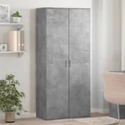 Παπουτσοθήκη Γκρι Σκυροδέματος 80x39x178 εκ. Επεξεργασμένο Ξύλο 3276675