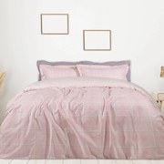 Σεντόνια Best 4846 (Σετ 4τμχ) Pink-Ecru Das Home Υπέρδιπλo 230x260cm 100% Cotton