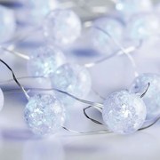 Χριστουγεννιάτικα Λαμπάκια Σειρά Ball 20 Led Cold X01202116 200+10cm 1,2W Με Μπαταρία Clear-Silver Aca