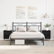vidaXL Κομοδίνα 2 τμχ Μαύρο Δρυς 40x35x50 εκ Κατασκευασμένο Ξύλο