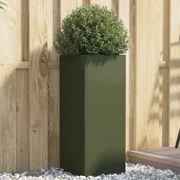 vidaXL Ζαρντινιέρα Λαδί 32x27,5x75 εκ. από Χάλυβα Ψυχρής Έλασης