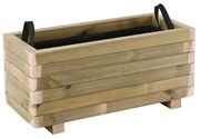 FLOWER POT WOOD Ζαρντινιέρα, Εμποτισμού Pine, Απόχρωση Φυσικό, 70x30x32cm 70x30x32cm