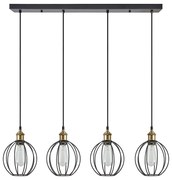 Φωτιστικό Οροφής - Ράγα Magnum 77-8716 87x20x300cm 4xE27 60W Black-Bronze Homelighting