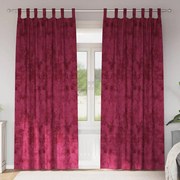 vidaXL Κουρτίνα με κουρτίνες 2 pcs Μπορντό 225 x 140 εκ. Βελούδο