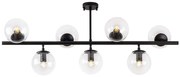 Φωτιστικό Οροφής - Πλαφονιέρα Fazli 942FLG1218 113x40x46cm 7xE14 40W Black Opviq