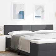 vidaXL LED κεφαλάρι με φώτα λωρίδας LED Σκούρο γκρι 200 cm ύφασμα