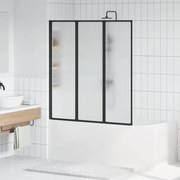 Διαχωριστικό ντους Μαύρο 132 x 2 x 140 εκ Αλουμίνιο