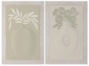 Καμβάς Home ESPRIT Πράσινο Μπεζ Βάζο Σκανδιναβικός 80 x 3 x 120 cm 80 X 10 X 120 CM (x2)