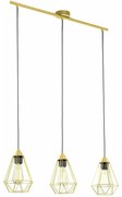 Φωτιστικό Οροφής - Ράγα 43682 Tarbes 3/E27 L-790 Black-Brass Eglo Metal