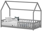 Intrahome Παιδικό κρεβάτι Callan τ.DENALIINA με κιγκλίδωμα Intrahome ξύλο πεύκου σε γκρι απόχρωση 90x190εκ | SKU: INTRAPA-481111123