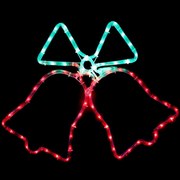 Φωτοσωλήνας Double Bells 72 Led X2BELLEDMC55 55x55+150cm 12,3W Red-Green Aca