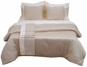 Σεντόνια Υπέρδιπλα (Σετ) Anna Riska Luxury Bicolour Beige/Ivory