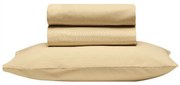 Σεντόνι Essential 11 Με Λάστιχο Ochre Kentia Ημίδιπλο 100% Πενιέ Βαμβάκι