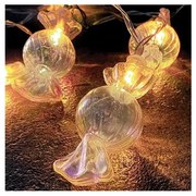 Λαμπάκια Σειρά 10 LED Διάφανο 150cm Καραμέλες 27-00369 Panagoulas-27-00369-Διάφανο 27-00369