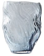 Βάζο Mud Ανάγλυφο Διάφανο Γυαλί Smoked Γκρι Ø16xH25 cm MUUBS