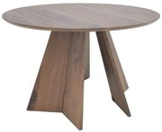 Τραπέζι Bibble pakoworld mdf σε καρυδί απόχρωση Φ120x76εκ