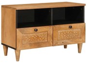 vidaXL Ντουλάπι TV Ανοιχτό καφέ 70 x 33 x 46 εκ Μασίφ ξύλο μάνγκο