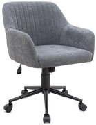 Καρέκλα γραφείου Alice Megapap υφασμάτινη χρώμα γκρι 61x61x80/90εκ.