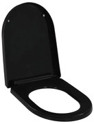 vidaXL Κάλυμμα Λεκάνης με Soft Close &amp; Quick Release Μαύρο