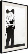 Αφίσα - Banksy: Kissing Coppers II - 40x60 - Μαύρο - Με πασπαρτού