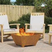 vidaXL Φωτιά Καφέ 60 x 60 x 30 cm Ατσάλι σκληρυθέν στον αέρα