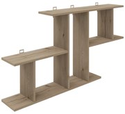 Ραφιέρα τοίχου Vertoura pakoworld σε oak απόχρωση 116x18.5x60cm