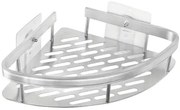 HOME USE γωνιακό ράφι τοίχου HUH-0158, αλουμινίου, 28x5.5x21cm, ασημί