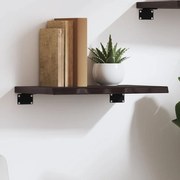 vidaXL Ράφι Τοίχου Σκούρο Καφέ 40x30x2 εκ. Επεξεργ. Μασίφ Ξύλο Δρυός