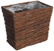 Καλάθι - Κασπώ Ιτιά 00.06.61418 Με Νάιλον 26x26x21cm Natural Wood