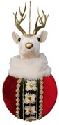 XMAS ROYAL DEER L ΤΑΡΑΝΔΟΣ FOAM ΒΕΛΟΥΔΟ ΠΟΛΥΧΡΩΜΟ 14x14xH34cm