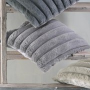 Διακοσμητικές Μαξιλαροθήκες Γούνινες (Σετ 2τμχ) Rythmos Trinity Grey