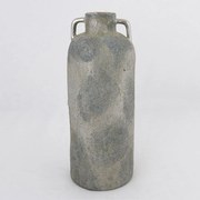 Βάζο Κεραμικό 752-20389 16x16x40,5cm Grey-Silver Estheti Home Κεραμικό
