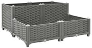 vidaXL Ζαρντινιέρα 80 x 80 x 38 εκ. από Πολυπροπυλένιο