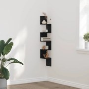 vidaXL Γωνιακό ράφι Μαύρη δρυς 20 x 20 x 127.5 cm Επεξεργασμένο ξύλο