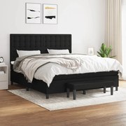 ΚΡΕΒΑΤΙ BOXSPRING ΜΕ ΣΤΡΩΜΑ ΜΑΥΡΟ 160X200 ΕΚ. ΥΦΑΣΜΑΤΙΝΟ 3136927