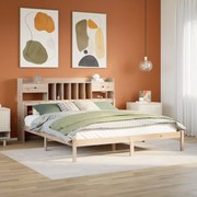 vidaXL Κρεβάτι Βιβλιοθήκη Χωρίς Στρώμα 180x200 εκ Μασίφ Ξύλο Πεύκου