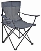 Καρέκλα Camping Πτυσσόμενη Γκρι 82x50x80cm ANKOR